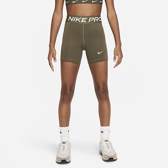 Girls Green Biker Short Length Running. Nike